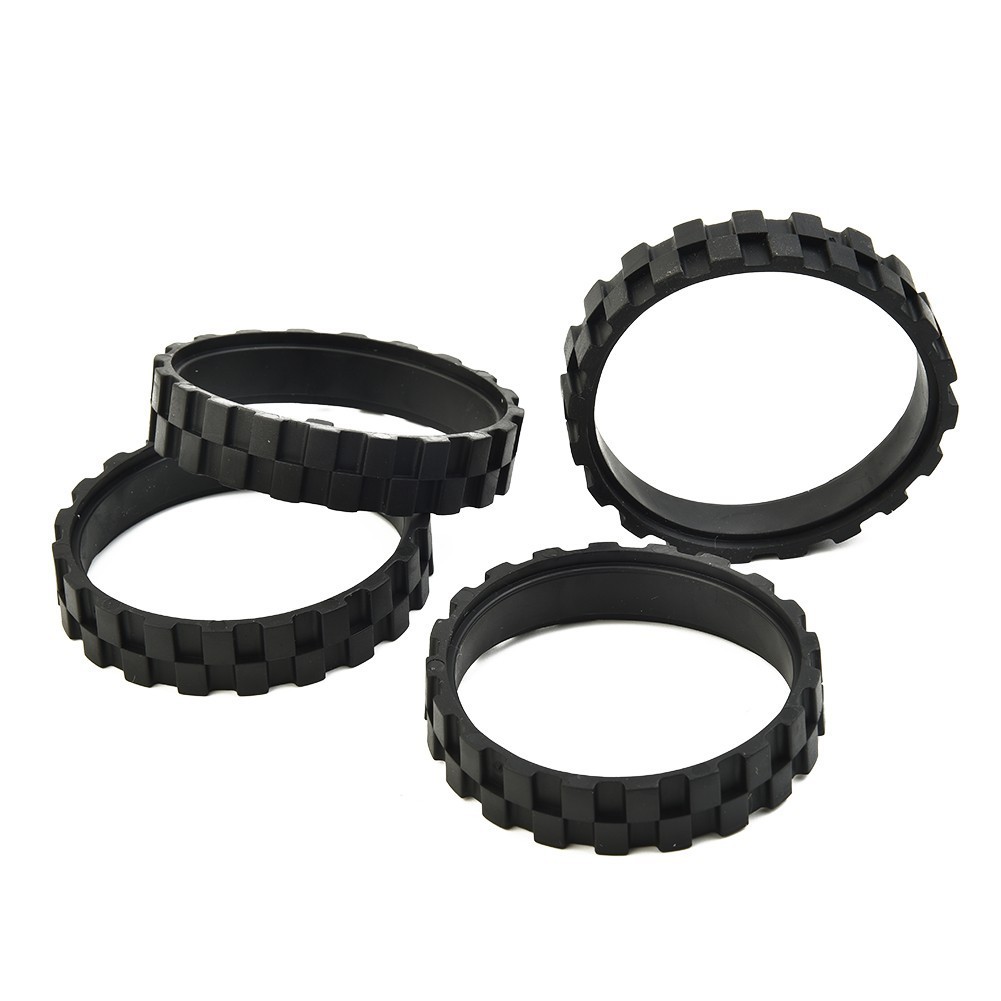 4 Copripneumatici Antiscivolo In Silicone Per IRobot Roomba Serie 500, 600, 700, 800, 900 E Midea VCR03 - Ricambio Ruote - 3