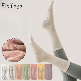 FitYoga 瑜伽襪 中筒防滑矽膠普拉提室內專業運動健身舞蹈地板襪