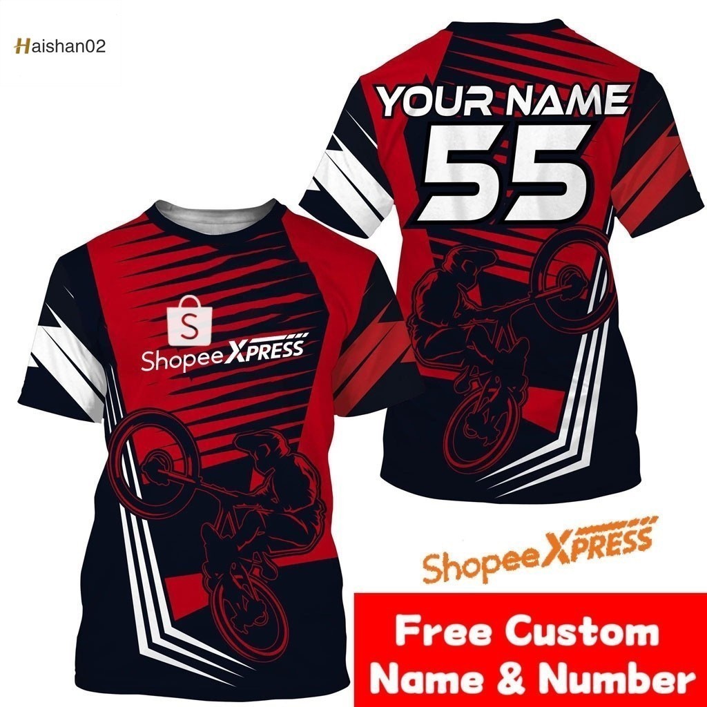 [免費自定義名稱和編號] 2025 MOTOCROSS SHOPEE Rider 長/短袖(暢銷書)針織角 SHOPEE | 蝦皮購物
