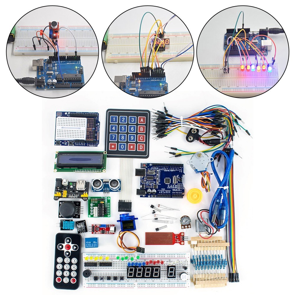 [RBAN0730] 完整的 R3 用於入門套件的入門套件與教程兼容 Arduino DIY 電子套件 | 蝦皮購物