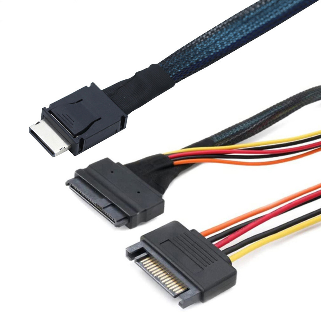 PCIE For Oculink SFF 8611 4I To U.2 SAS SFF 8639 High-speed Cable With Sata 15p Power Server Cable I.936939040