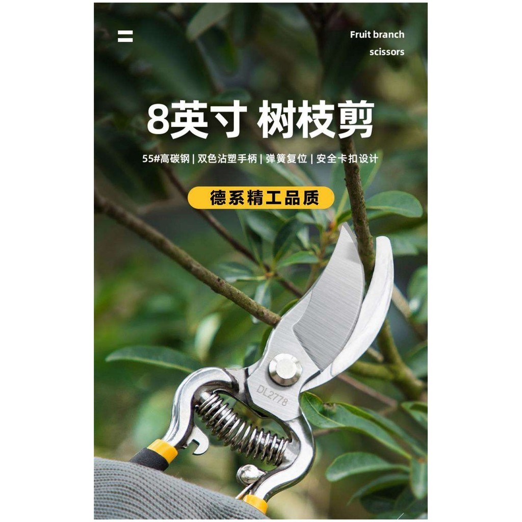 德國精工剪樹枝專用剪刀園藝修枝剪園林果樹粗枝修花省力SK5剪子 | 蝦皮購物