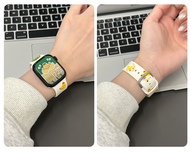 【限量特價】可愛卡通 蘋果錶帶 apple watch 錶帶 10 9 8 7 6 5 4 SE蘋果手錶錶帶 矽膠錶帶 | 蝦皮購物