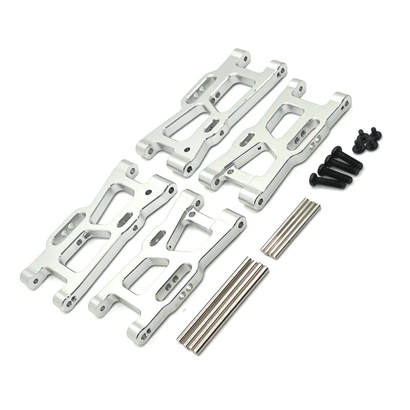 MANGRY Kit Suspension Pour Voiture RC Wltoys - Bras De Suspension, Blocs De Direction, Supports De Moyeu - En Aluminium - Améliore La Stabilité Et La Conduite - Couleur Jaune