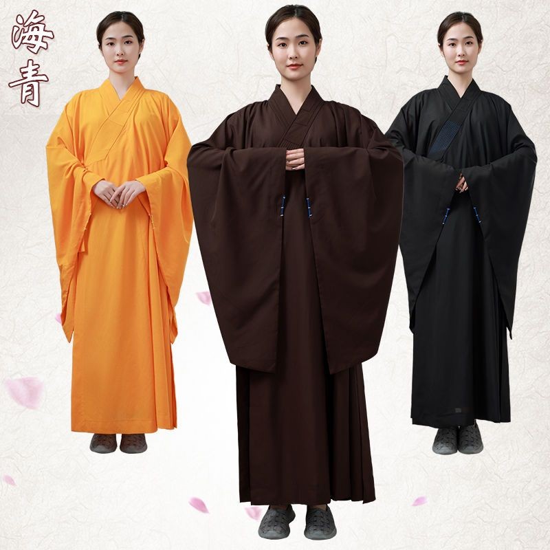 海青居士服 女禪修服 長袍臺麻僧衣 長袍四可穿海清佛衣 不透 居士服 佛衣 禪衣 | 蝦皮購物