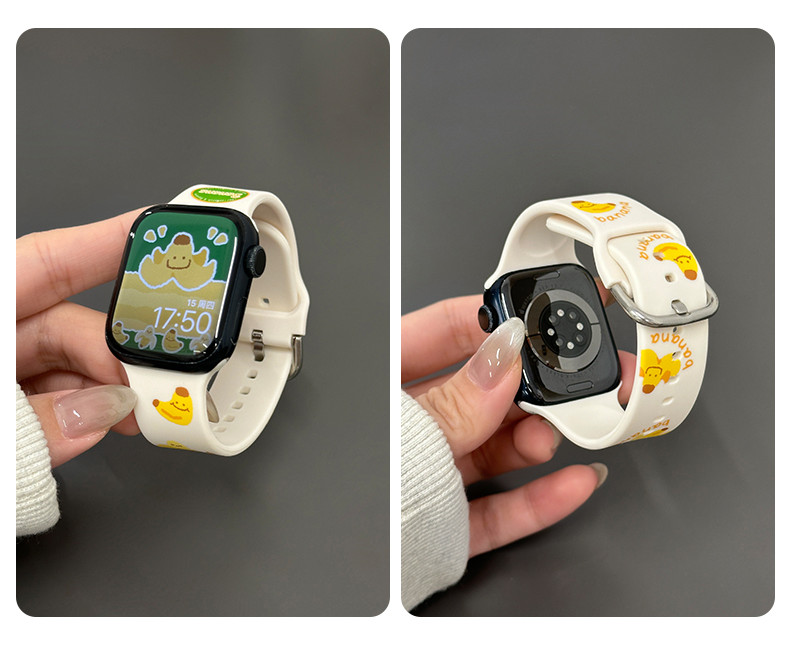 【限量特價】可愛卡通 蘋果錶帶 apple watch 錶帶 10 9 8 7 6 5 4 SE蘋果手錶錶帶 矽膠錶帶 | 蝦皮購物