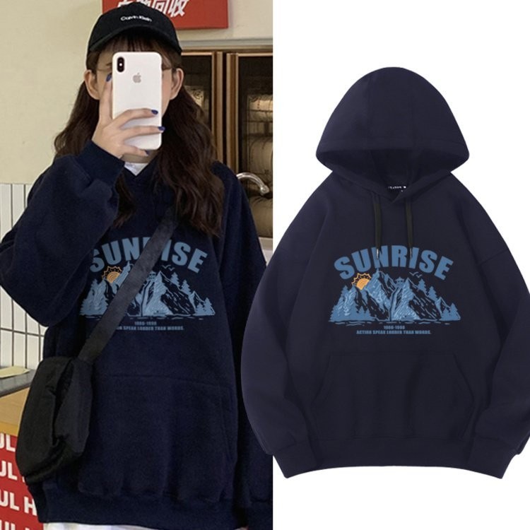 SUNRISE 衛衣 連帽衛衣 春秋 新款 學生寬鬆 情侶款 帽T 長袖衛衣 | 蝦皮購物