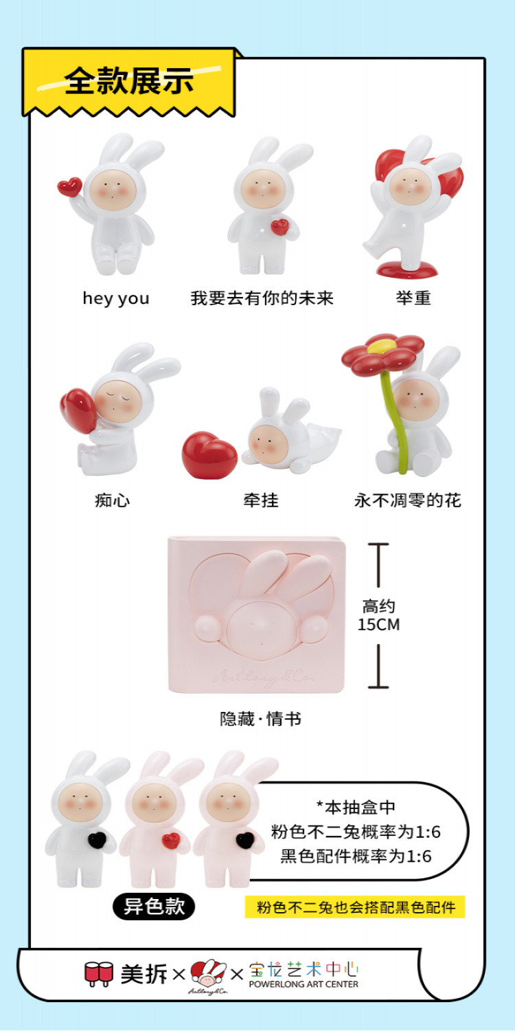 安東尼不二兔 藝術家款 這些都是你給我的愛 樹脂盲盒 可愛擺件 | 蝦皮購物
