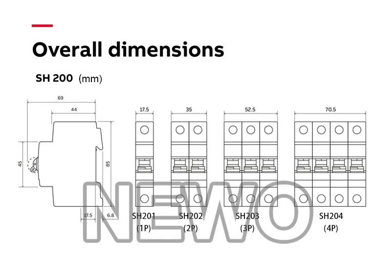 原裝ABB SH200 SH201 SH202 SH203 SH204 微型斷路器 SH200-D D型 1P 2P 3 | 蝦皮購物