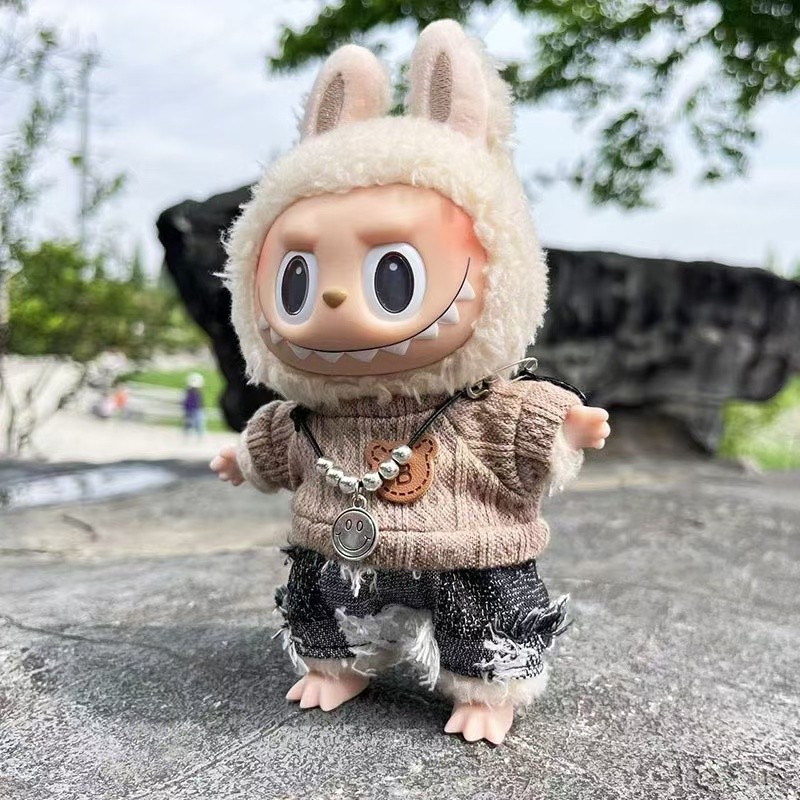 台灣出貨+僅衣服] 二代盲盒Labubu衣服 搪膠臉掛件 拉布布坐坐派對係列娃衣萌裝 labubu替換裝衣服 一代娃衣 | 蝦皮購物