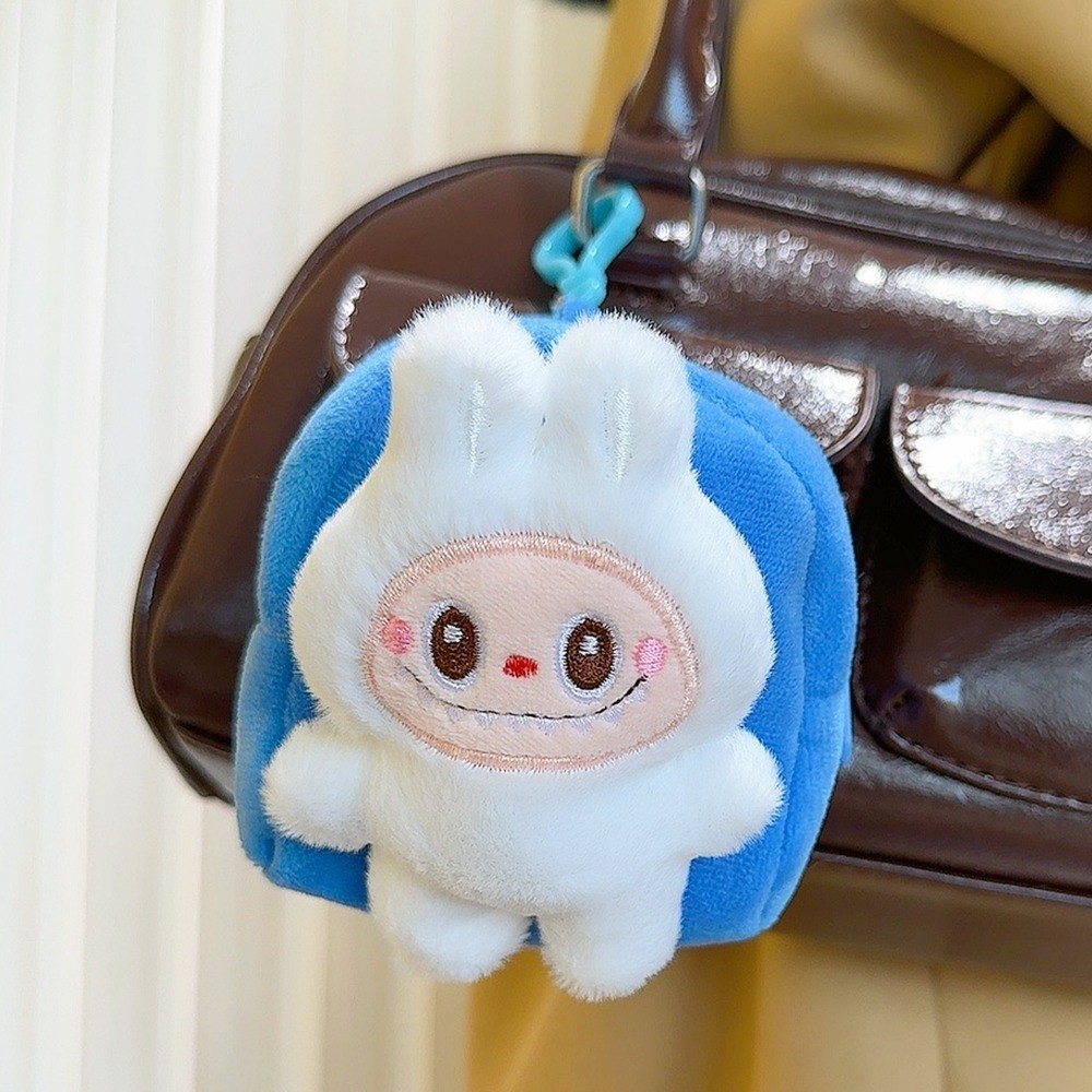 Kawaii 兒童郊遊錢包 - 毛絨 Labubu 娃娃吊墜 - 背包掛飾 - 小物品收納袋 - 卡通可愛 Labubu | 蝦皮購物