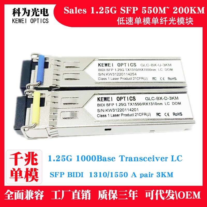 1對3KM LC/SC 1G SFP BIDI 1310/1550千兆單模單纖交換機服務器收發器GLC光纖模塊 | 蝦皮購物
