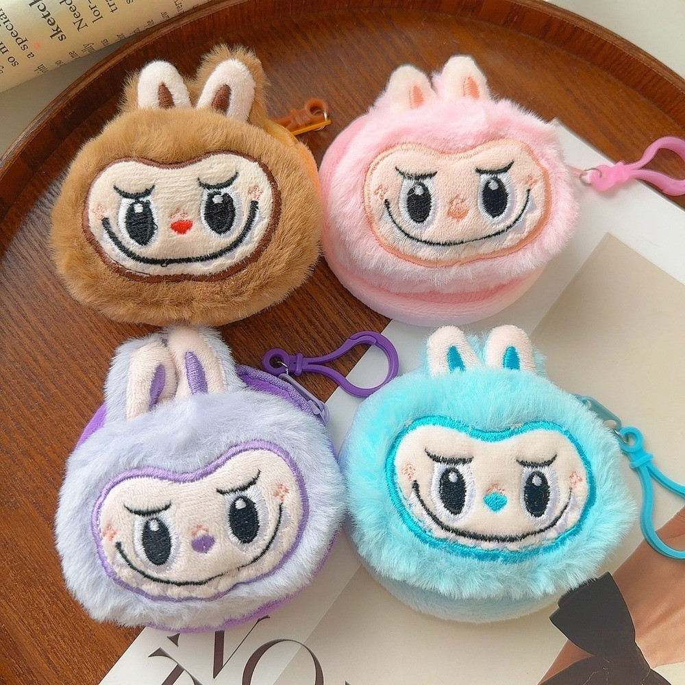 Kawaii 兒童郊遊錢包 - 毛絨 Labubu 娃娃吊墜 - 背包掛飾 - 小物品收納袋 - 卡通可愛 Labubu | 蝦皮購物