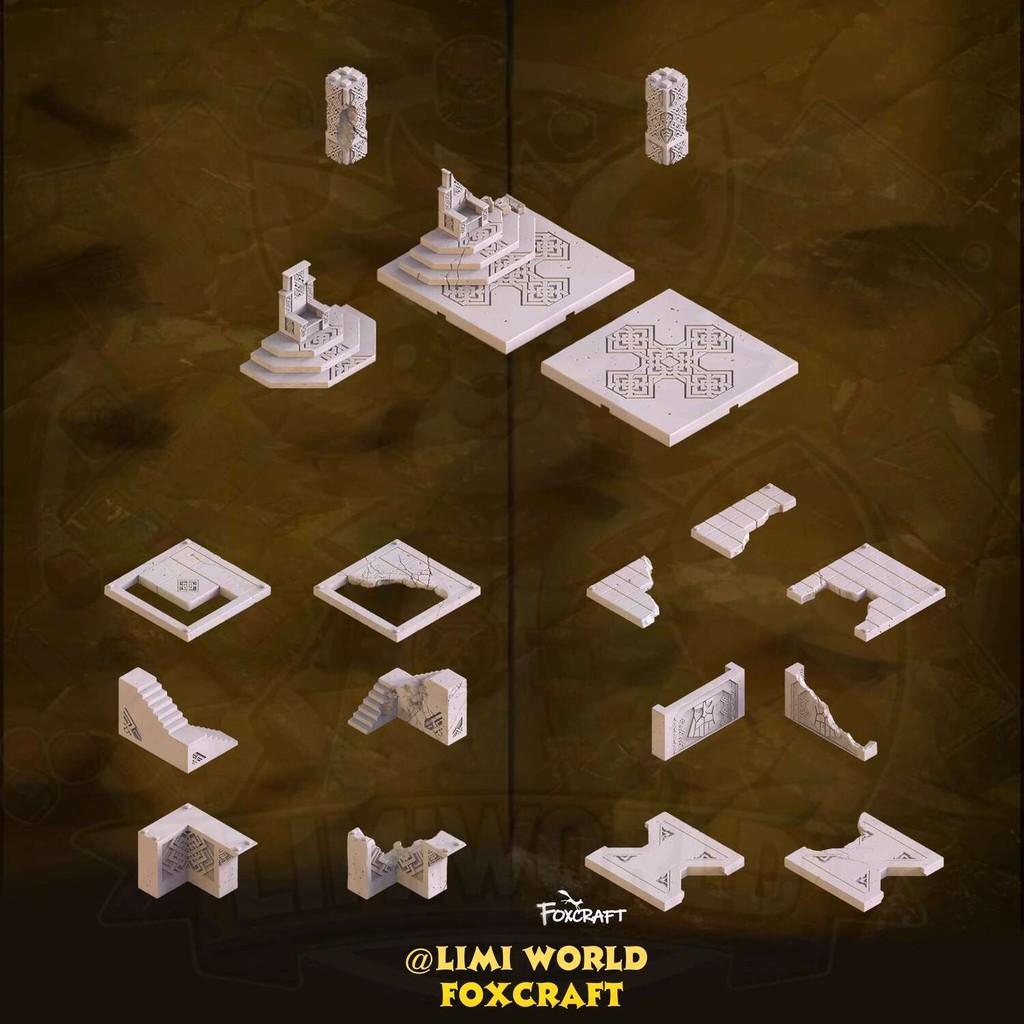 【DND】 LIMIWORLD矮人堡壘要塞桌遊跑團地形戰棋模型王座與附加模塊合集 | 蝦皮購物