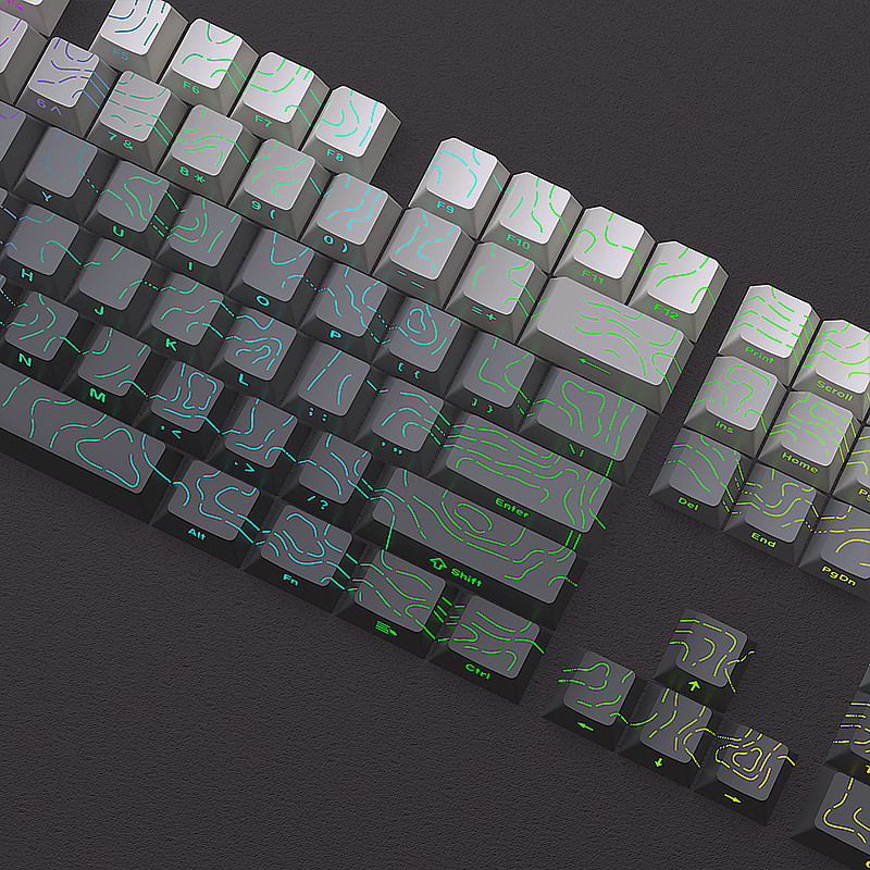 Polar Day Contour Keycap Side Print Shine 地形 Cherry Profile | 蝦皮購物