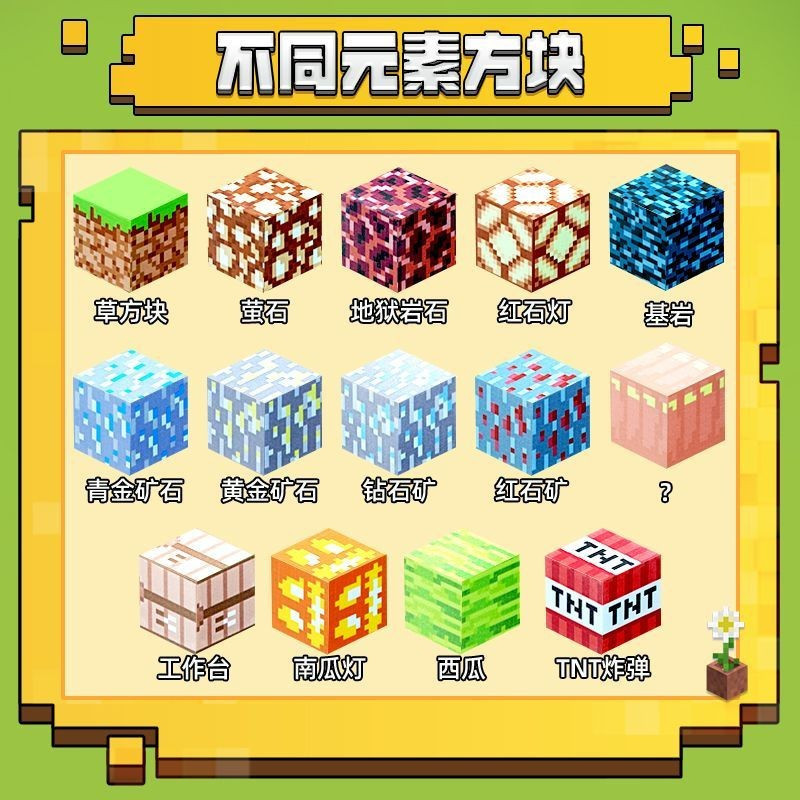 我的世界積木小夜燈氛圍小夜燈 Minecraft小夜燈髮光擺件 創意拚搭積木小夜燈 卡通 臥室睡眠燈 | 蝦皮購物