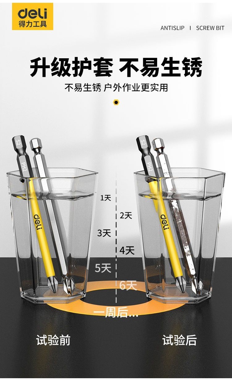 ⚡台灣出貨⚡ 得力 批頭 十字批頭 防滑十字強磁圈 電動螺絲刀 六角套裝 高硬度披轉批頭手電鑽 m944 | 蝦皮購物