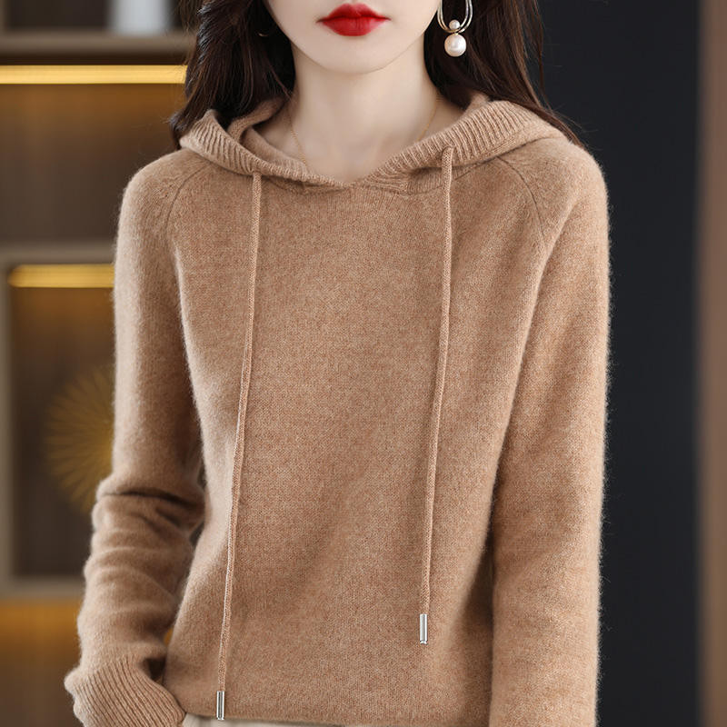 VALERIA SWEATER 羊毛混紡連帽針織毛衣