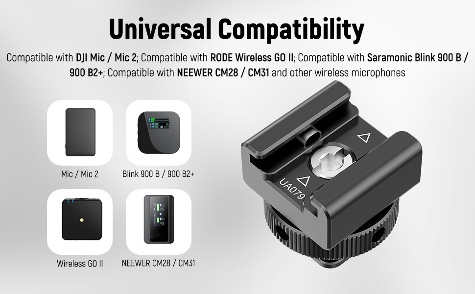 NEEWER UA079 DJI Mic 2/Rode Wireless GO II 抗干擾冷靴適配器 | 蝦皮購物