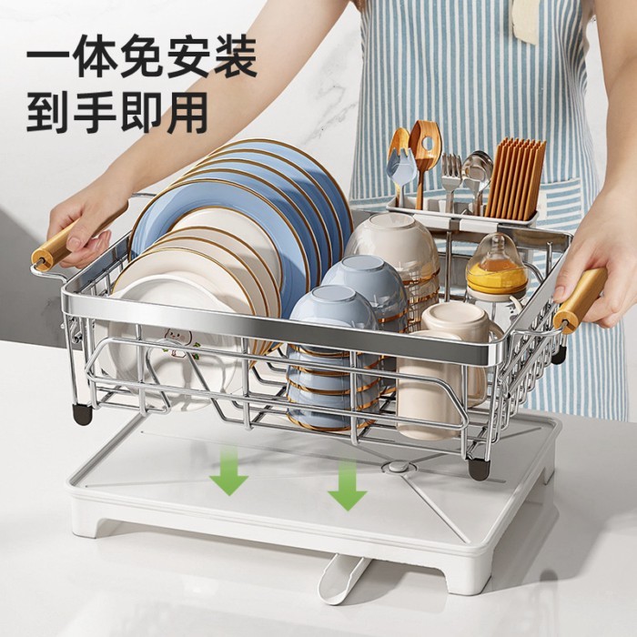 不銹鋼餐具收納架瀝水架廚房收納架碗架304多功能檯面餐具架 | 蝦皮購物
