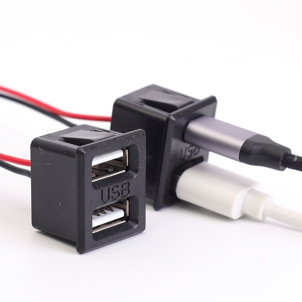 2 針 USB Type-C 母頭連接器 - 雙 USB 面板連接器 - 5V2A 輸入充電插座 - 卡扣式電源插座 - | 蝦皮購物