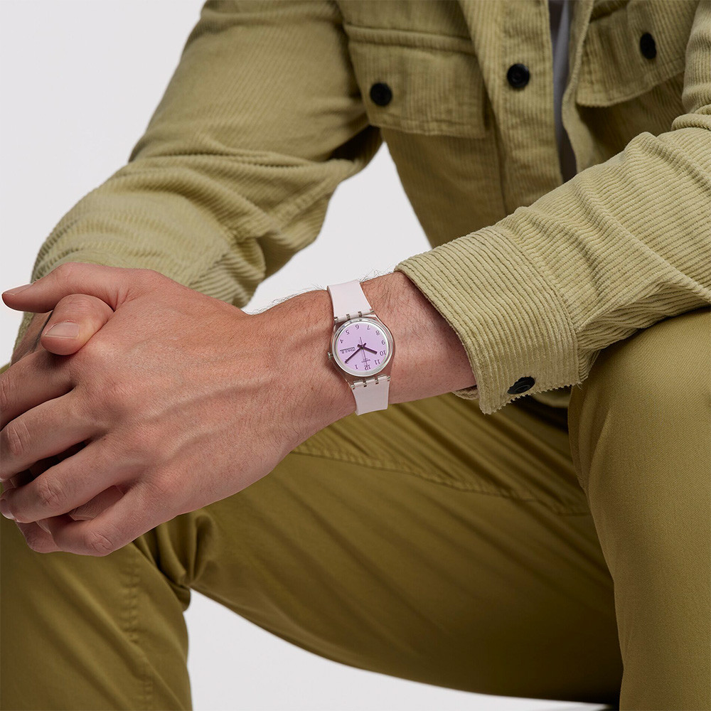 Swatch ULTRAROSE 經典手錶/太陽光譜上蓋/瑞士製造 GE714 (34mm)【官方旗艦店】 | 蝦皮購物