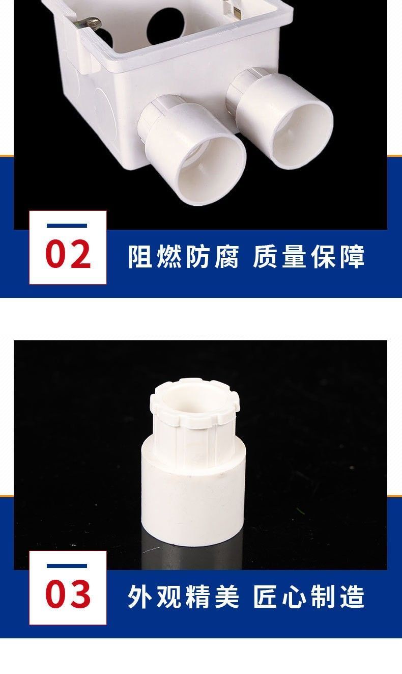 臺彎發貨 全店免運 PVC線管杯梳鎖扣25變20變25螺紋 螺接線盒異徑杯梳6分配件國標 | 蝦皮購物