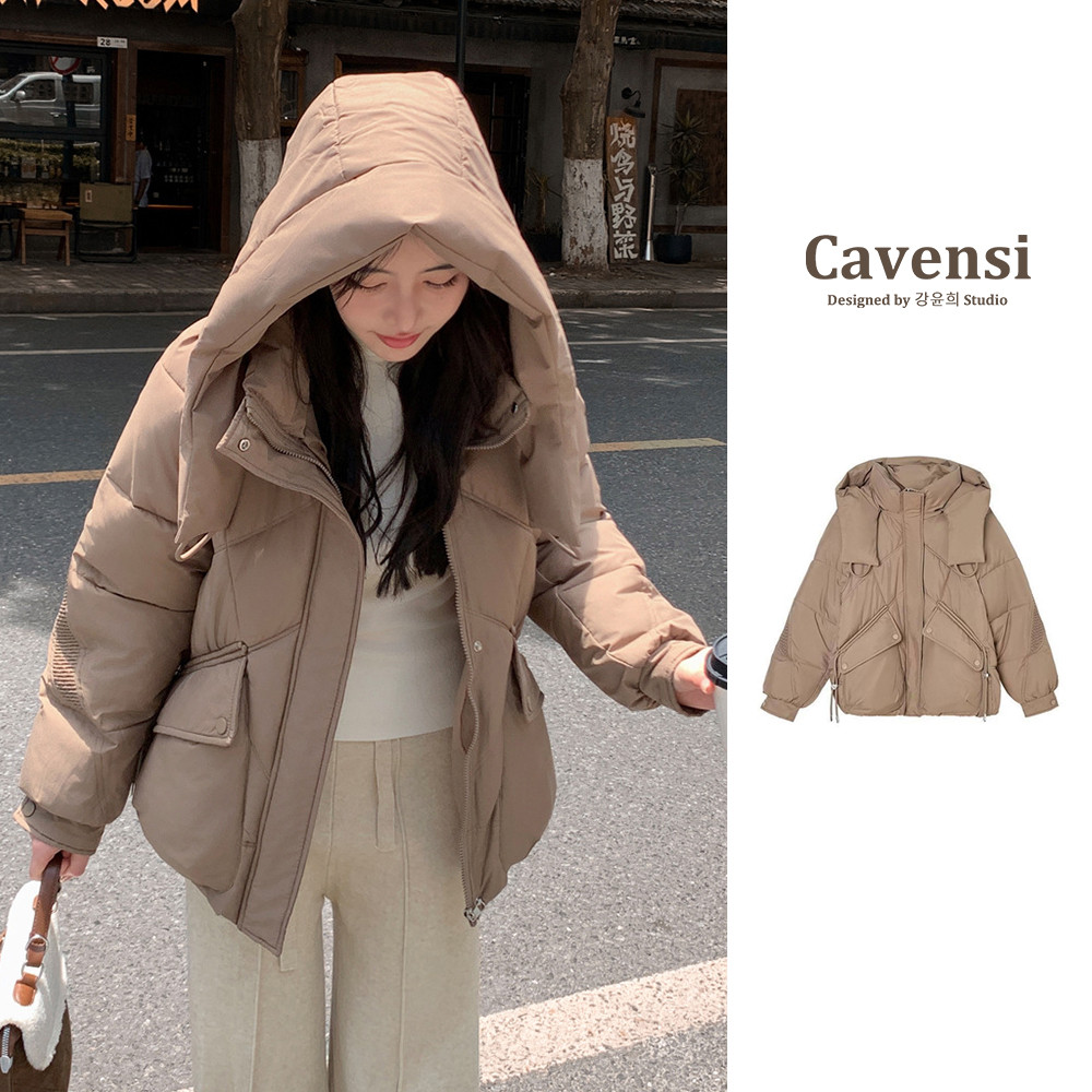 【Cavensi】S-2XL 加大連帽麵包外套 零下鋪棉保暖厚外套 羽絨外套 連帽外套 大尺碼外套女 加厚麵包外套16T | 蝦皮購物