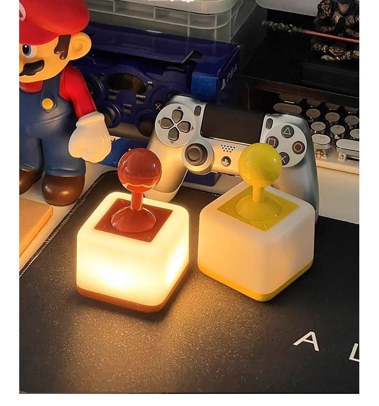 臺灣出貨🤩搖桿小夜燈趣味臥室氛圍燈擺件宿舍護眼充電睡眠定時燈牀頭小檯燈 小夜燈 氛圍小夜燈 夜燈 小夜燈 | 蝦皮購物