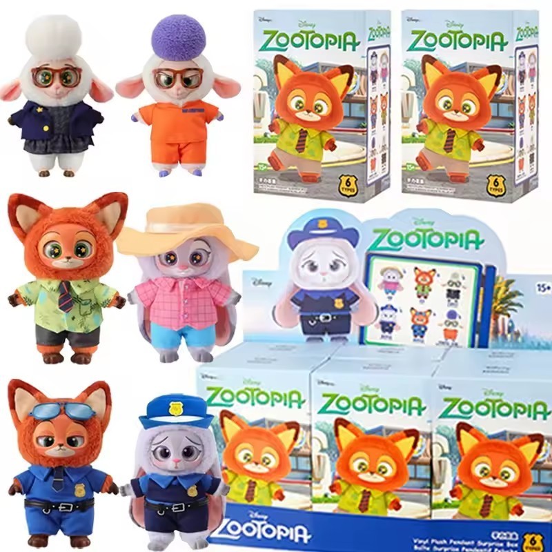 Zootopia 盲盒包乙烯基挂件可愛娃娃神秘盒毛絨公仔驚喜禮物 | 蝦皮購物
