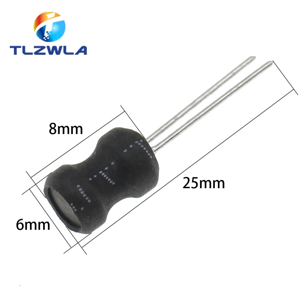 6x8 Mm I‑Form Power Induktivität – Kupferspule 1 µH – 10 MH, Ferritkern, 10 Stück – Für Audio, TV, Netzteile & Alarme