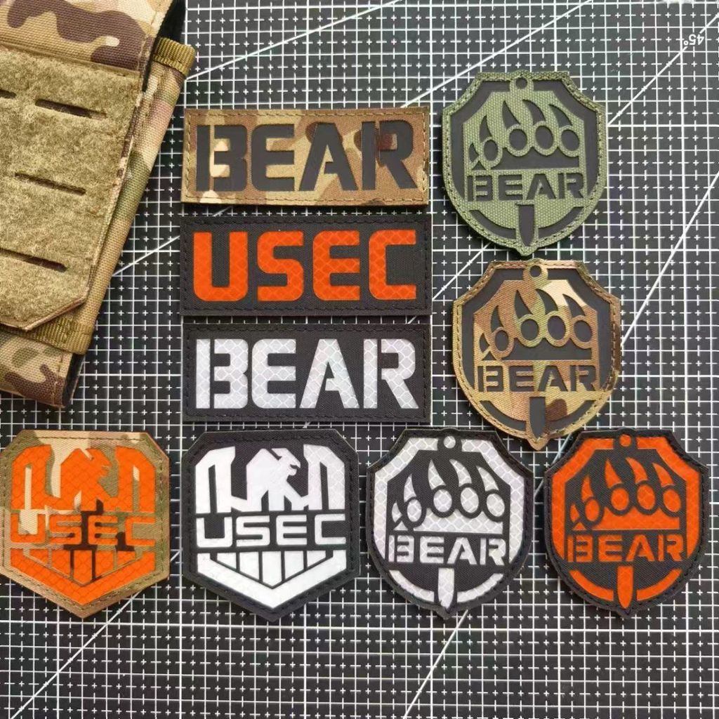 臺灣出貨-反光款遊戲逃離塔科夫魔術貼章臂章USEC BEAR戰術士氣章揹包徽章 | 蝦皮購物