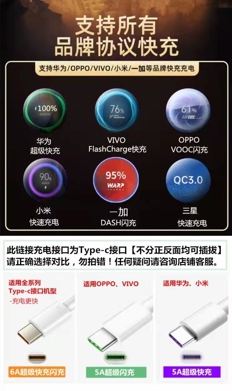 【台灣熱銷】typec手机充电线适用OPPO华为小米荣耀6A超级快充66w闪充数据线 | 蝦皮購物