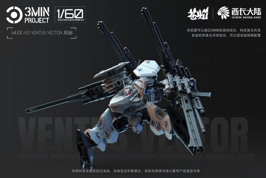 Sheik Mainland 3 件/盒全新 3MIN 系列 Muge-R2 Ventus Vector 1/60 比例 | 蝦皮購物