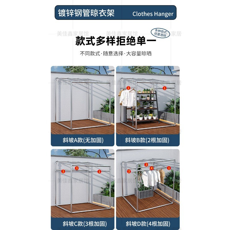 鍍鋅鋼管架 車棚架 晾衣架 落地遮陽架子 雞棚架 防風簡易棚 搭建型葡萄架 室外架 可訂製 | 蝦皮購物