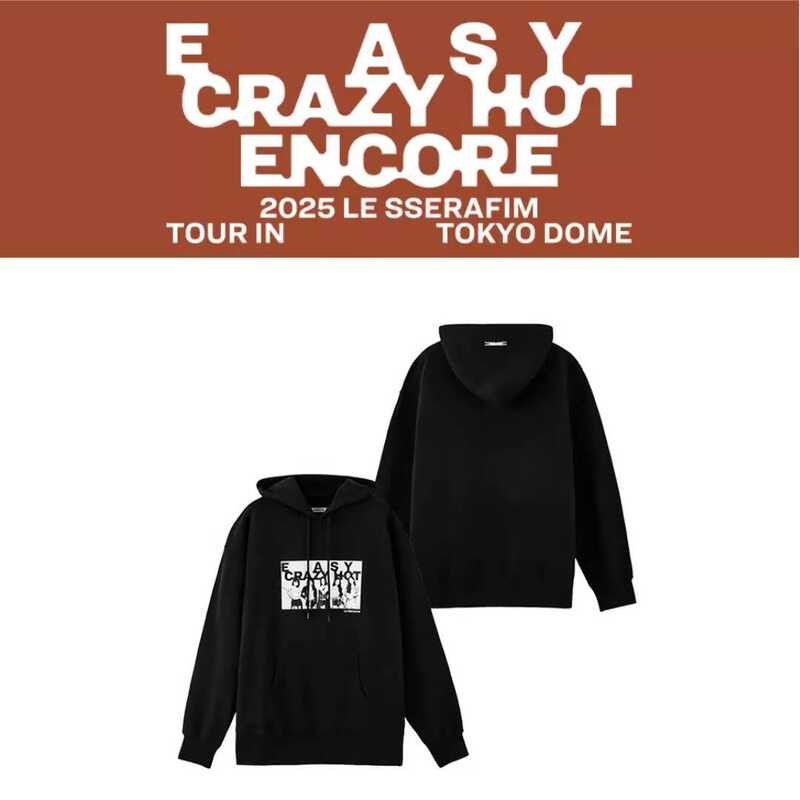 LESSERAFIM衛衣LE SSERAFIM [EASY CRAZY HOT ENCORE]日本快閃同款印花