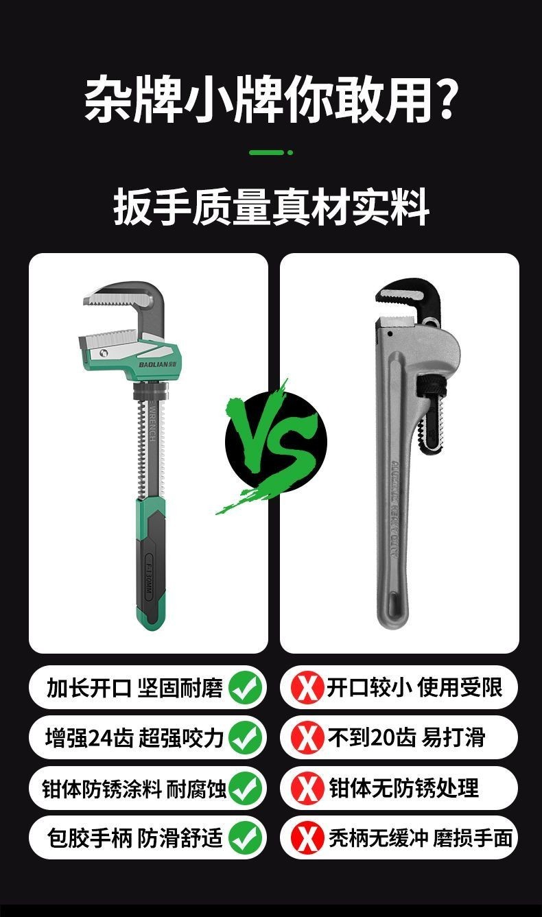 隔日到店 特價下殺 無齒板手 F型馬達板手 衛浴板手 多功能板手 水管板手 扳手鉗子 大開口活動板手 活動板手 馬達板手 | 蝦皮購物