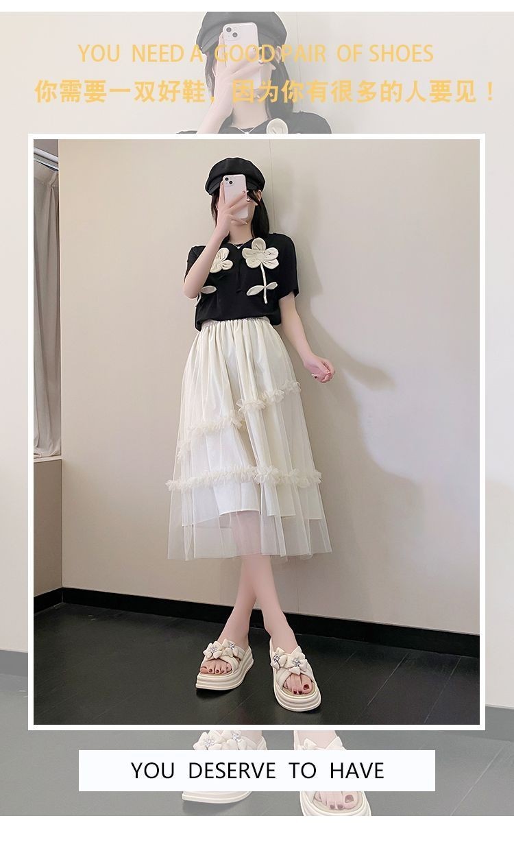 精選好物 大碼涼鞋女 網紅厚底拖鞋女外穿2025年夏季新款時尚百搭軟底一字僊女風涼拖鞋 KSEO | 蝦皮購物