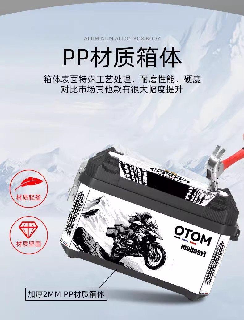新款摩托車尾箱兩側邊箱巡航踏板電動車通用拓展塑料邊箱後尾箱 | 蝦皮購物