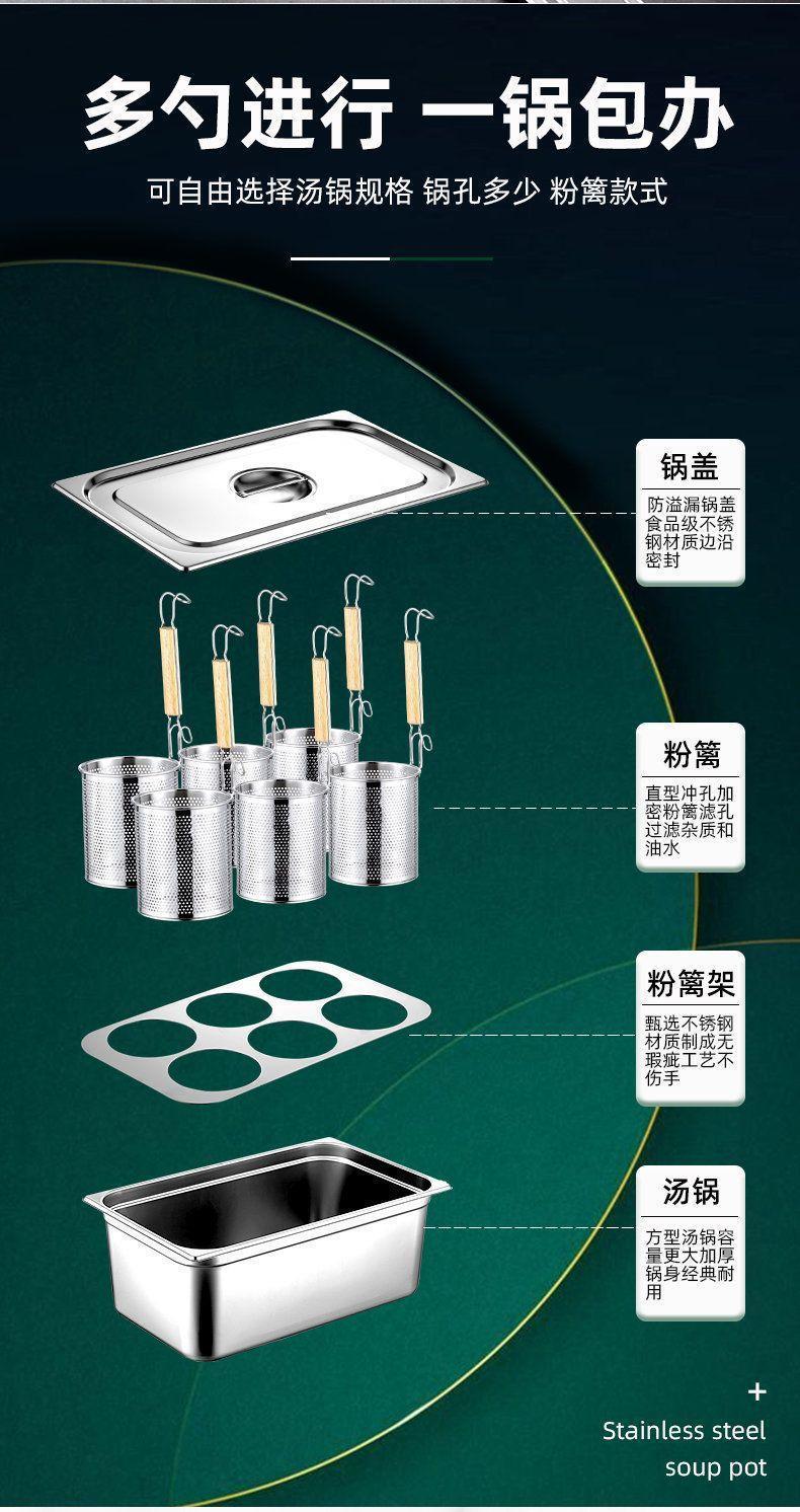 商用擺攤方形盆麻辣燙鍋湯粉鍋煮麪鍋蝦滑餃子鍋油炸鍋煤氣電磁爐 | 蝦皮購物