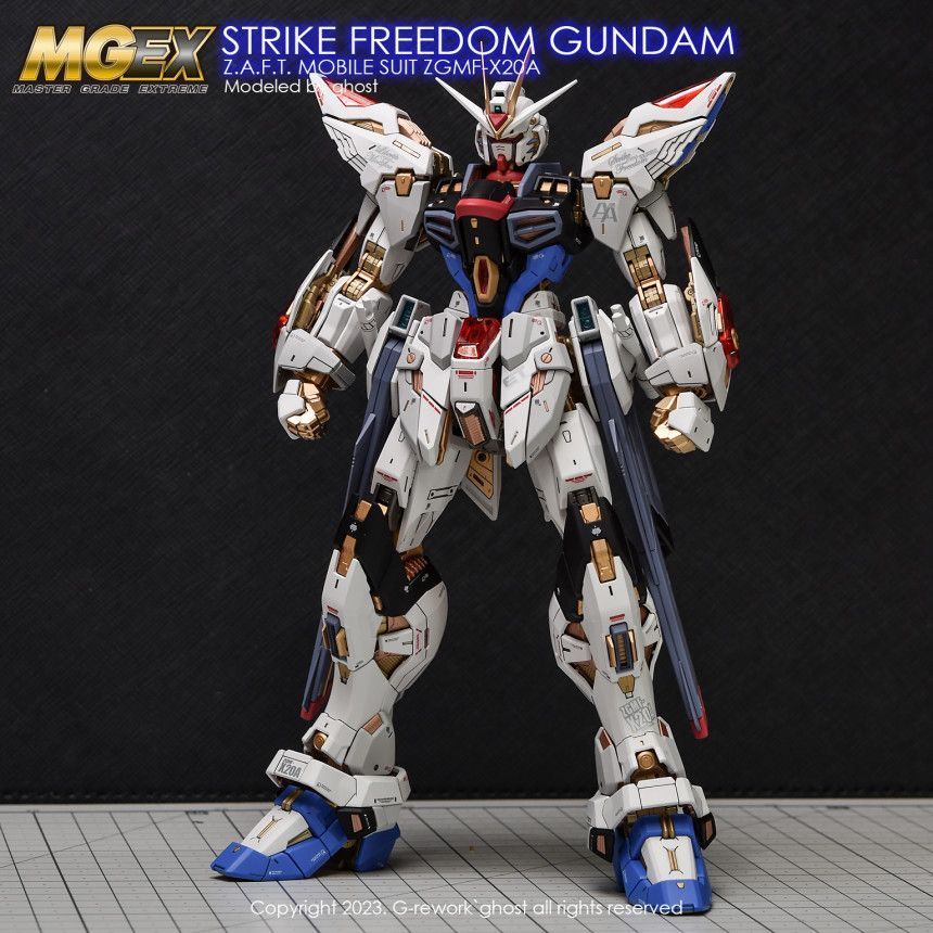 🍀KK*Shop🍀GHOSTD MGEX 強襲自由 鋼彈 Strike Freedom 高清 熒光水貼紙 | 蝦皮購物