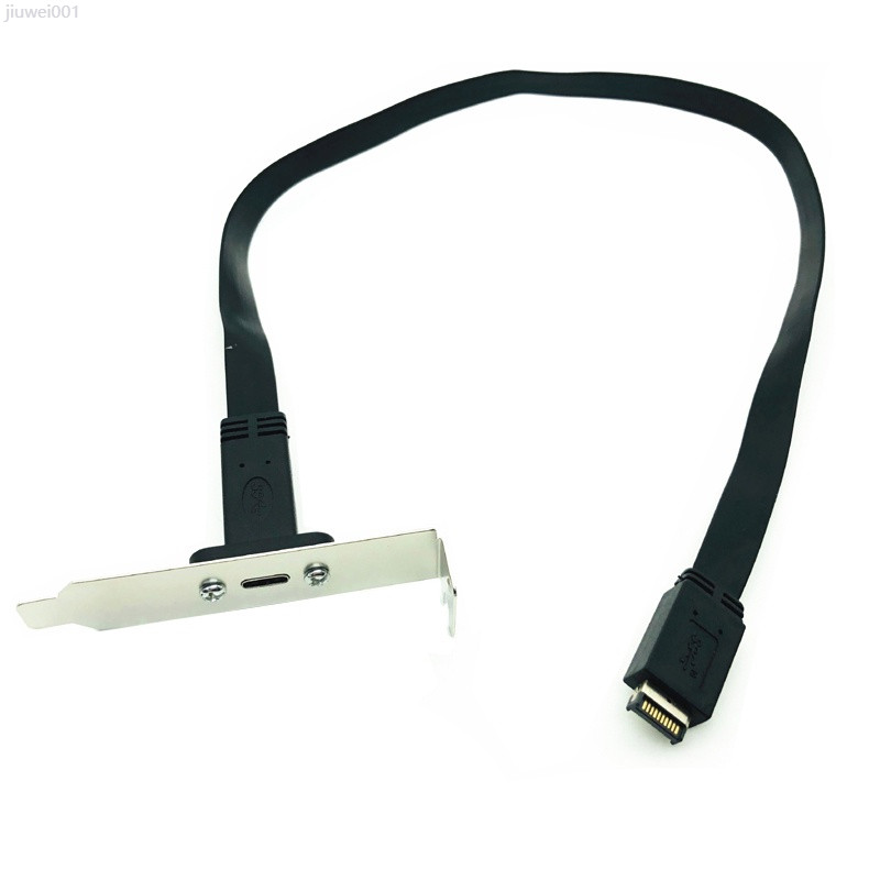 50cm USB 3.1 前面板接頭 Type-E 轉 USB-C Type C 母連接器延長線電纜 +面板安 | 蝦皮購物