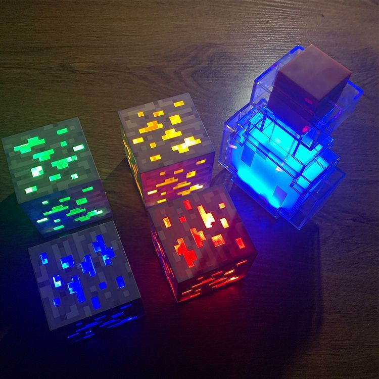 💥台灣出貨 我的世界充電發光火把燈 minecraft周邊 火把燈 麥塊火把燈 礦石燈 小夜燈 火炬燈 usb燈 可壁掛 | 蝦皮購物