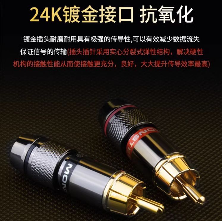 【可開發票】美國RCA蓮花插頭 音頻線插頭 訊號頭信號接頭rca口 | 蝦皮購物