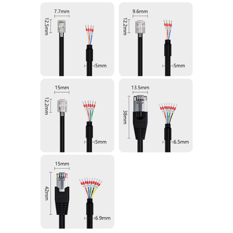 【可開發票】合調 RJ11/RJ12/RJ45/RJ48/RJ50 水晶頭轉 485/422 RJ45轉232線 | 蝦皮購物