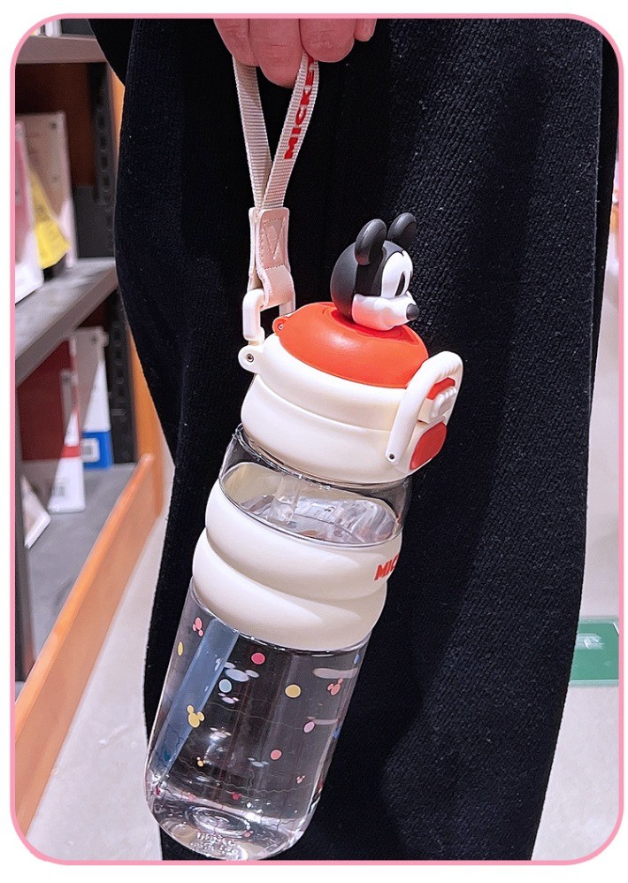 Zootopia Judy 水杯 600ml 大容量水瓶帶吸管 Tritan 瓶 BPA FREE 塑料杯學生卡通雙飲水 | 蝦皮購物