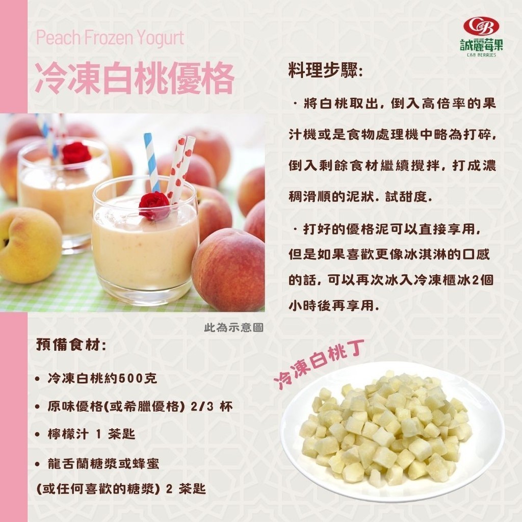 【誠麗莓果】｛滿額贈專用｝冷凍白桃丁 10mmX10mm 中國 | 蝦皮購物