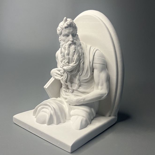 文青福利社--博物館系列】摩西人物雕塑藝術品石膏像雕塑擴香石創意個性