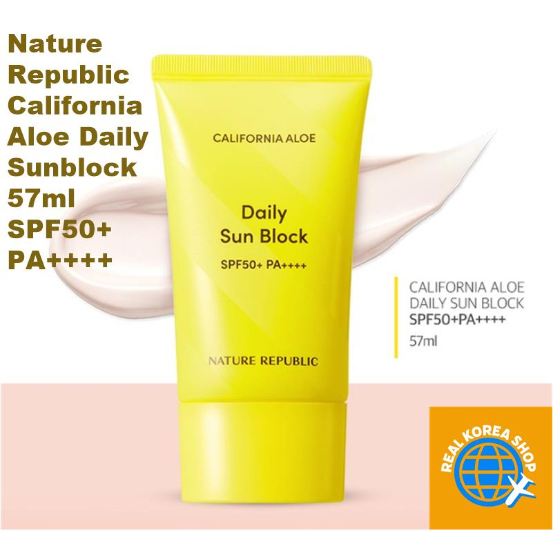 Nature Republic California Aloe Daily Sunblock Spf50 Pa 蝦皮購物