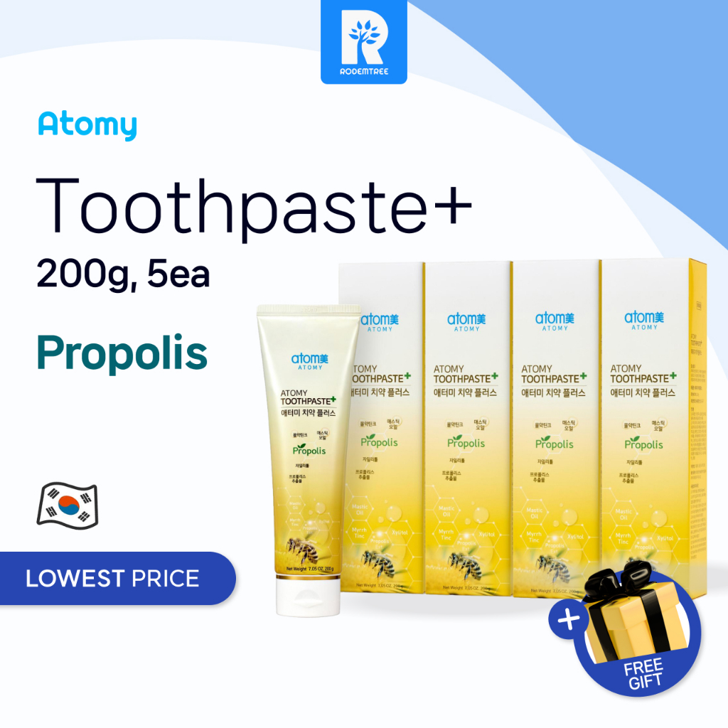 Atomy Toothpaste+ 200g艾多美 蜂膠牙膏200g (5條) | 蝦皮購物